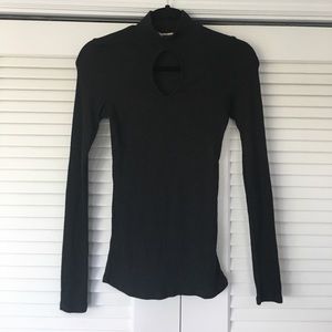 Gray keyhole sweater (never worn!)